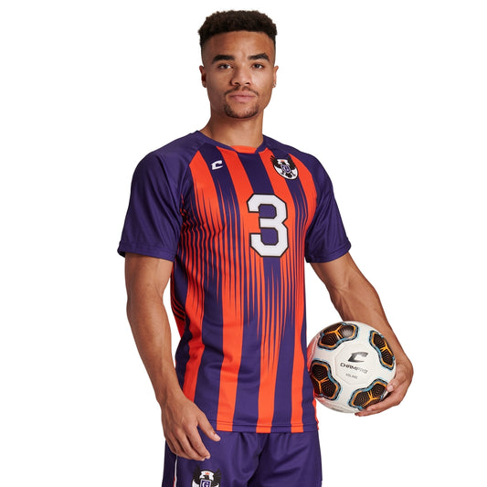 JUICE SUBLIMATED SHORT SLEEVE RAGLAN WITH SOCCER STYLE COLLAR