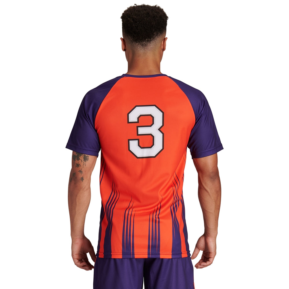 JUICE SUBLIMATED SHORT SLEEVE RAGLAN WITH SOCCER STYLE COLLAR